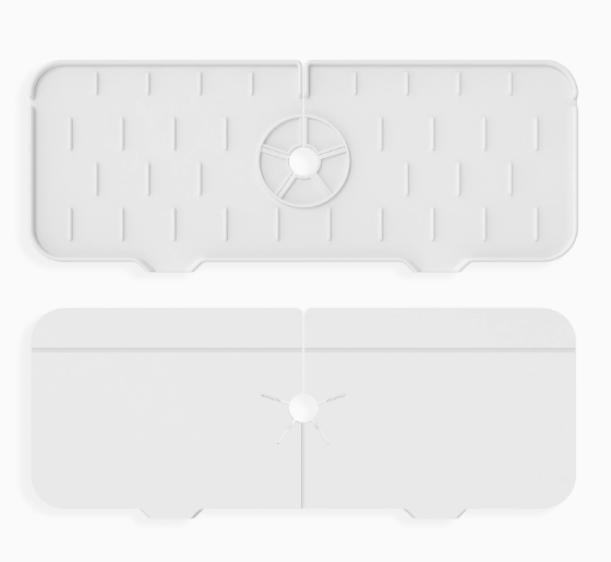 Tapete de silicón para la base del grifo — Blanco · 37 cm · 1 tapete