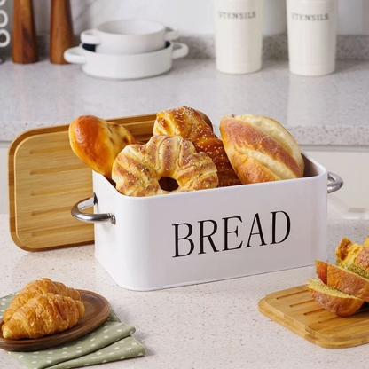 Panera blanca con tapa removible — P1