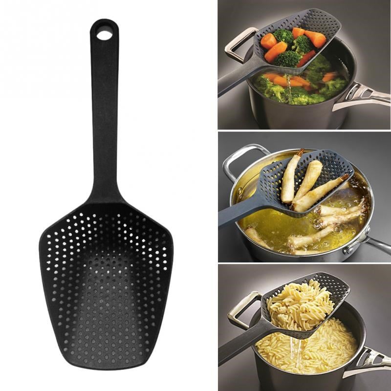 Cuchara coladora de cocina — Negro · 1 cuchara