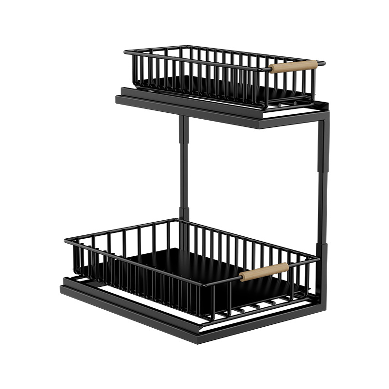 Organizador extraíble de dos niveles — Negro · 1 organizador